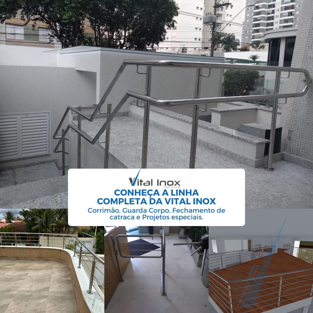 Corrimão e Guarda Corpo de Aço Inox