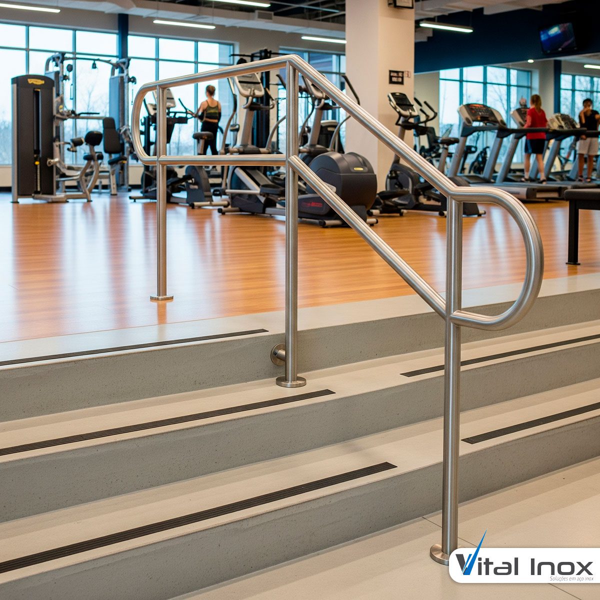 Corrimão de Acessibilidade em Aço Inox
