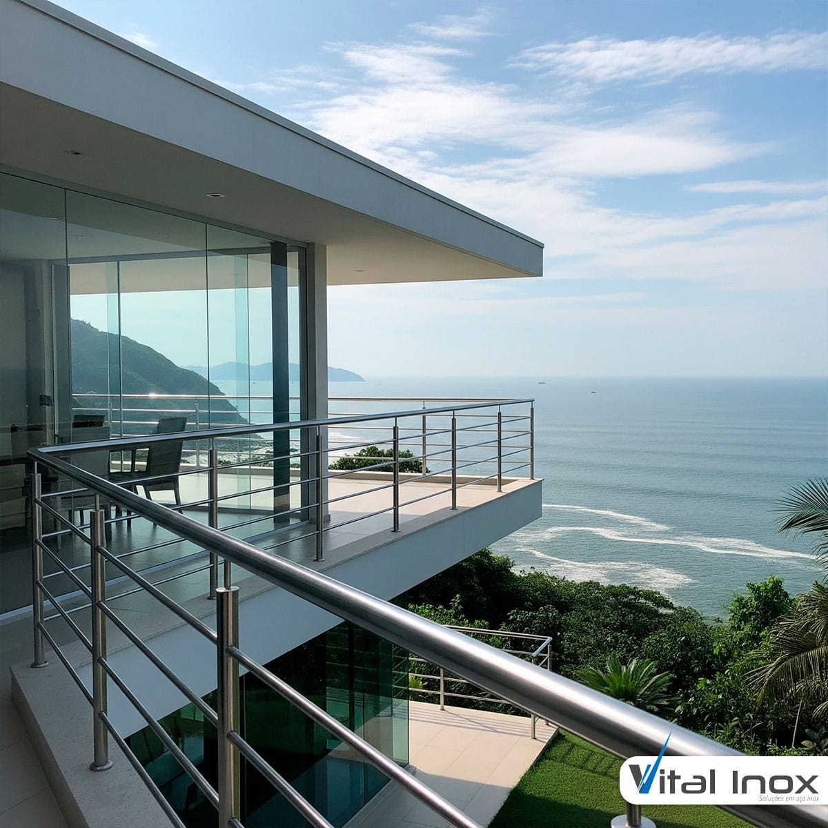 Guarda Corpo de Inox e Sacada