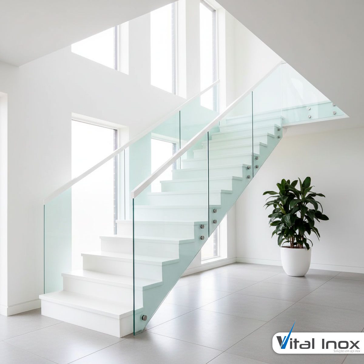 Guarda Corpo de Vidro Temperado e Laminado Vital Inox