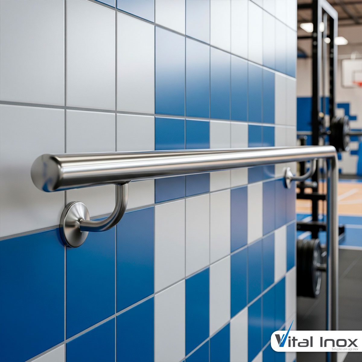 Corrimão de Acessibilidade em Aço Inox