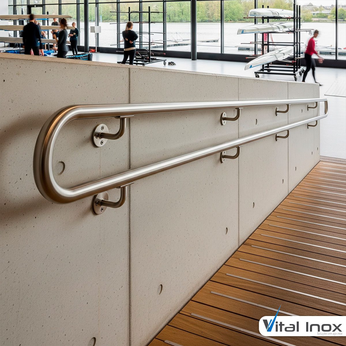 Corrimão de Acessibilidade em Aço Inox