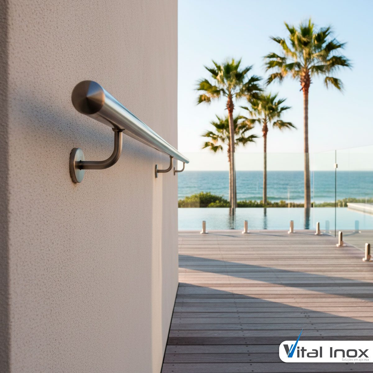 Corrimão de Parede em Inox