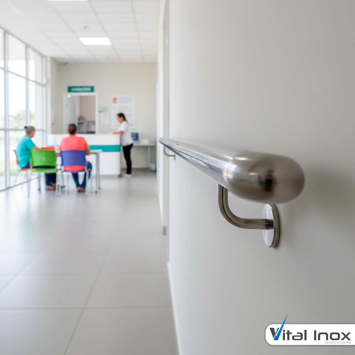 Corrimão de Parede em Inox