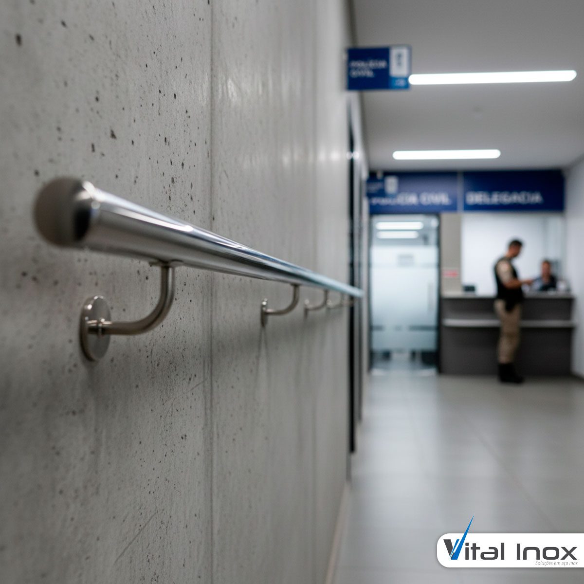 Corrimão de Parede em Inox