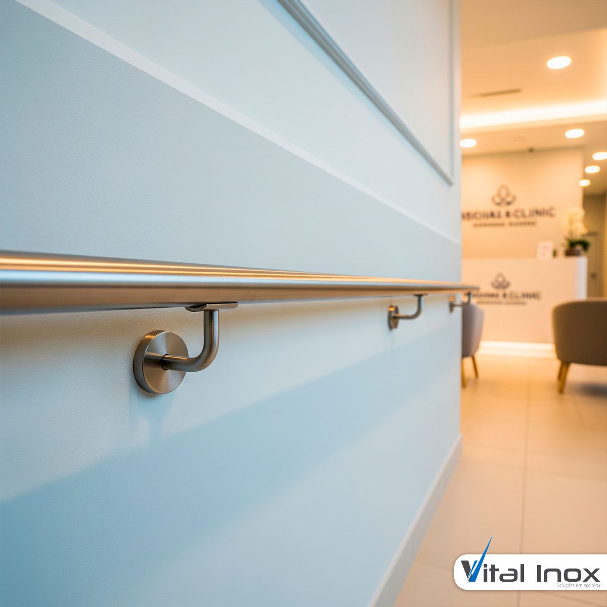 Corrimão de Parede em Inox
