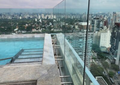Guarda Corpo de Vidro com Inox